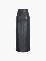 Faux Leather Maxi Skirt