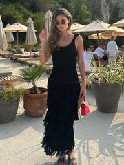 Shimmy Fringed Midi Dress