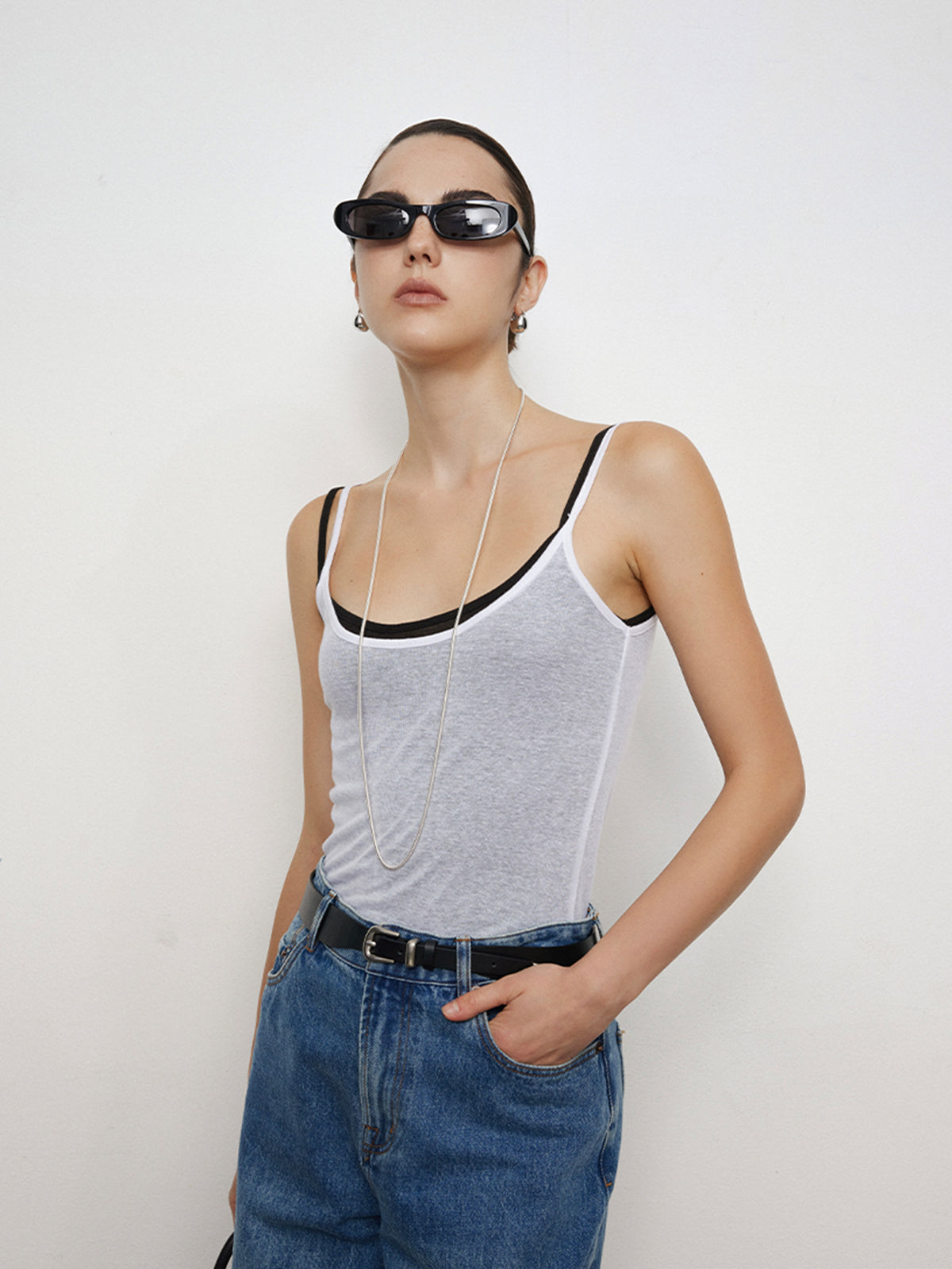 Basic Semi-sheer Cami Top