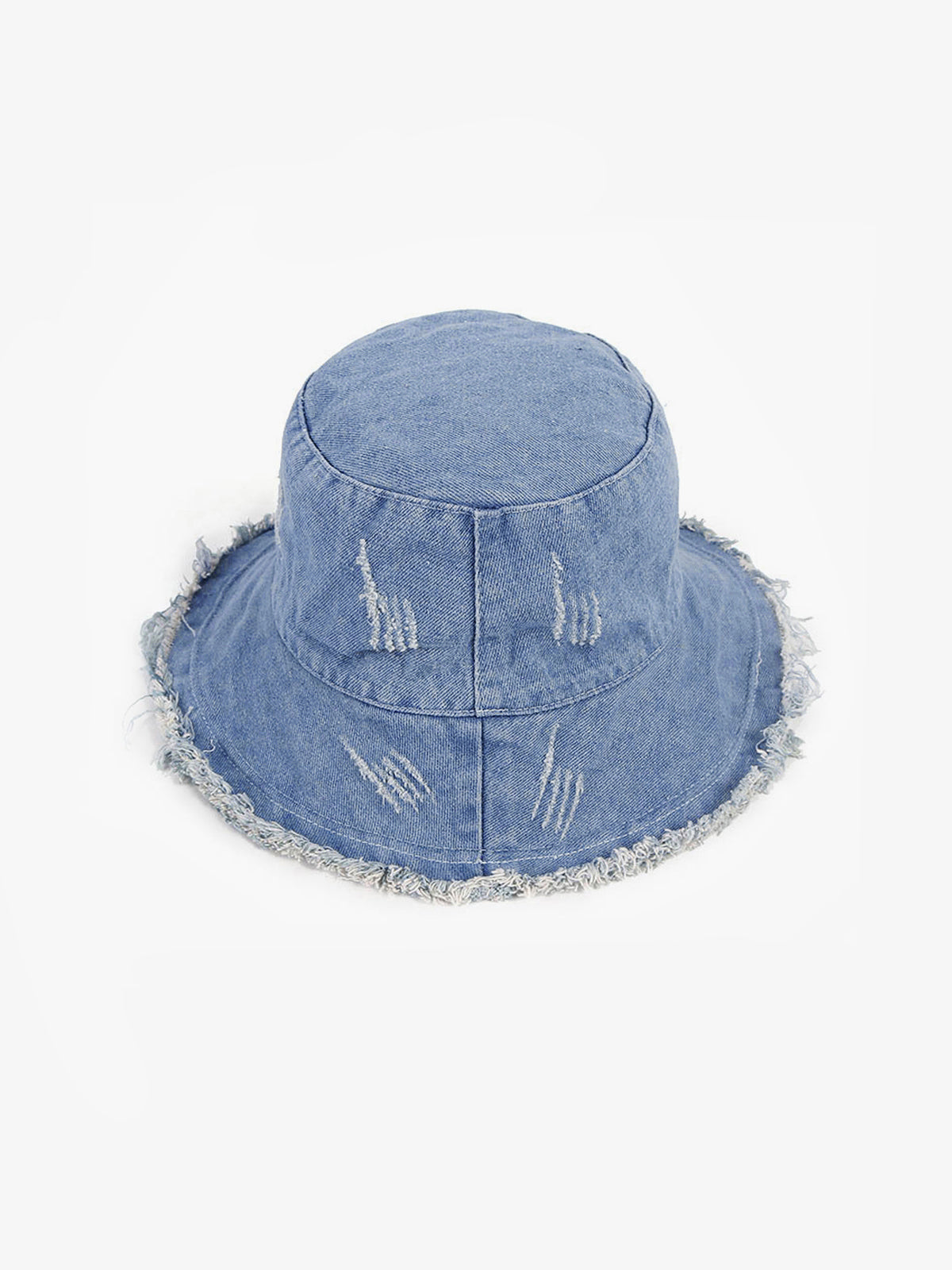 Denim Ripped Bucket Hat