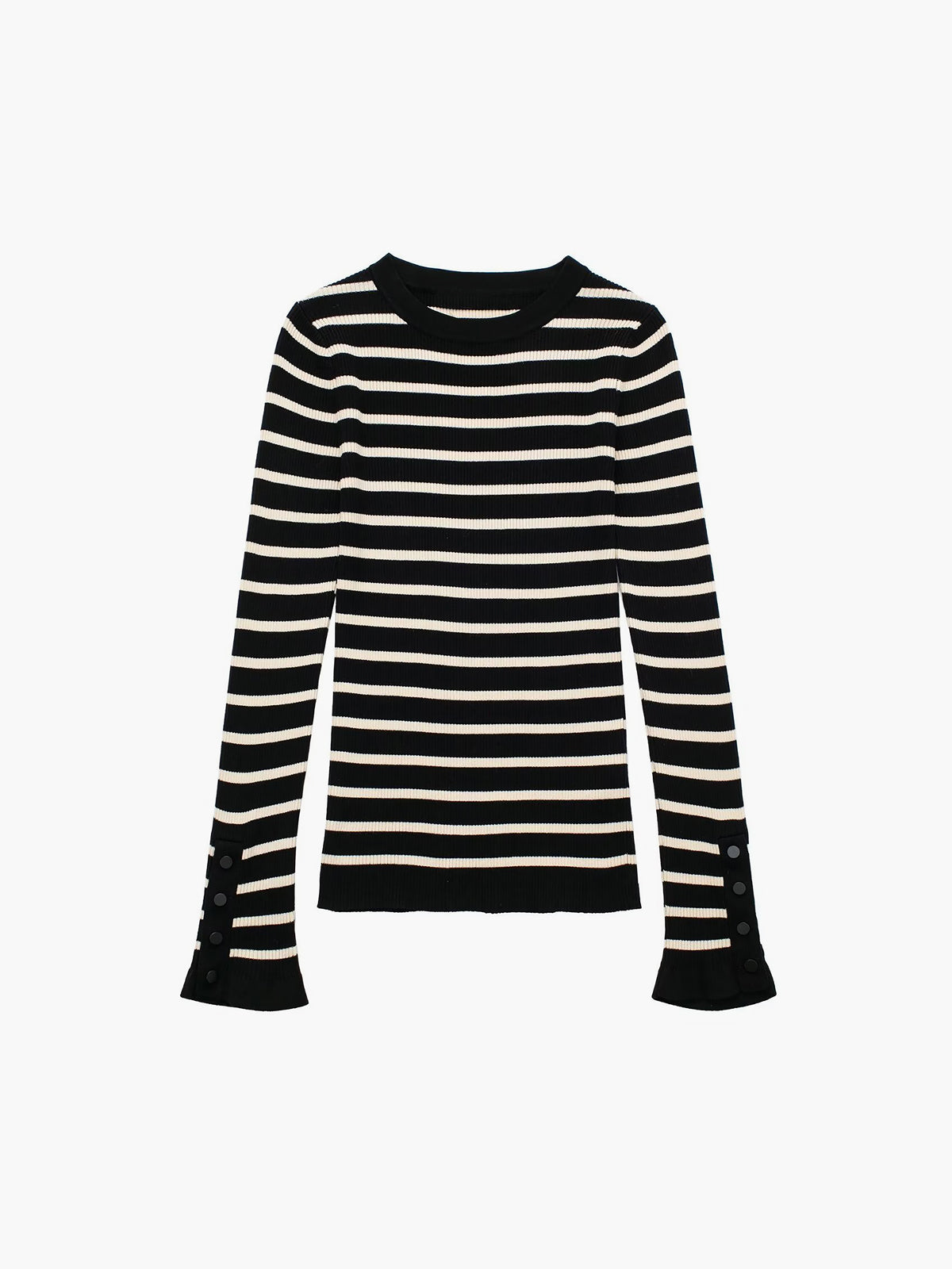 Stripe Long Sleeve Knit Top