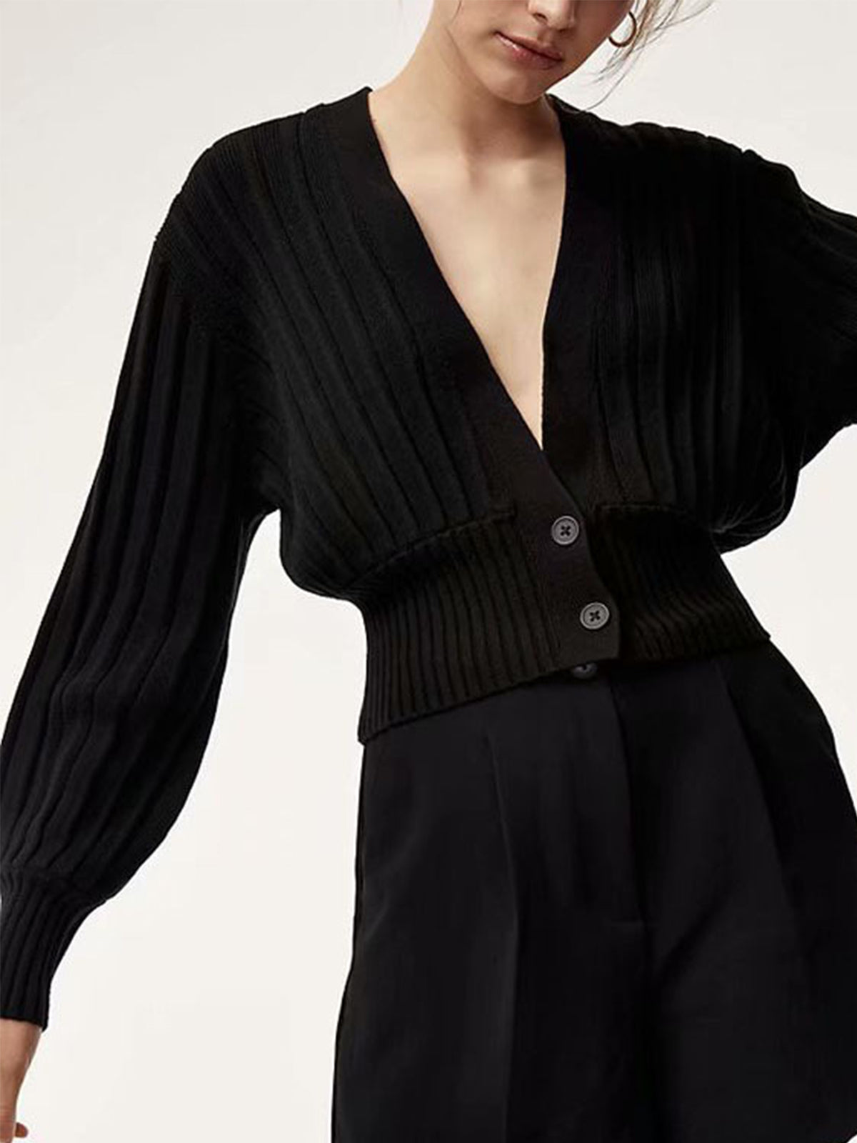 Effortless Puff Sleeve Cardigan