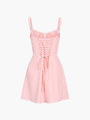 Aphrodite Corset Tie Back Short Dress