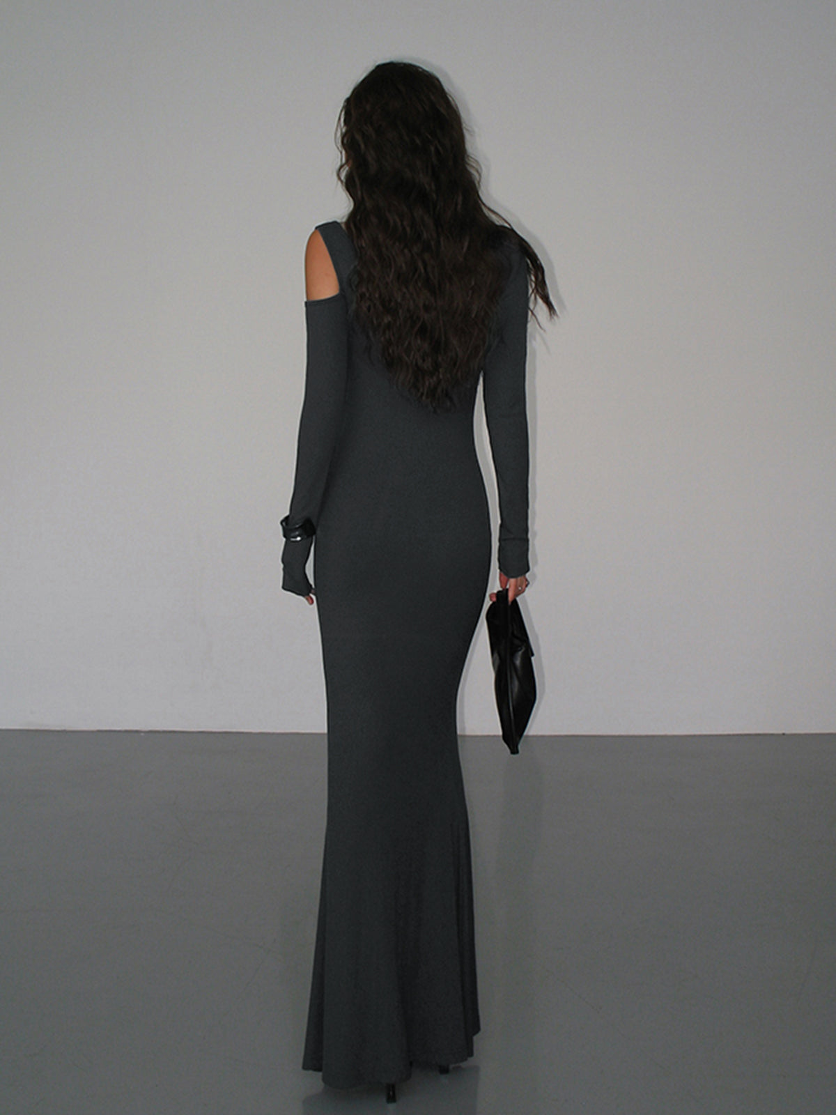 Long Sleeve Cutout Long Dress