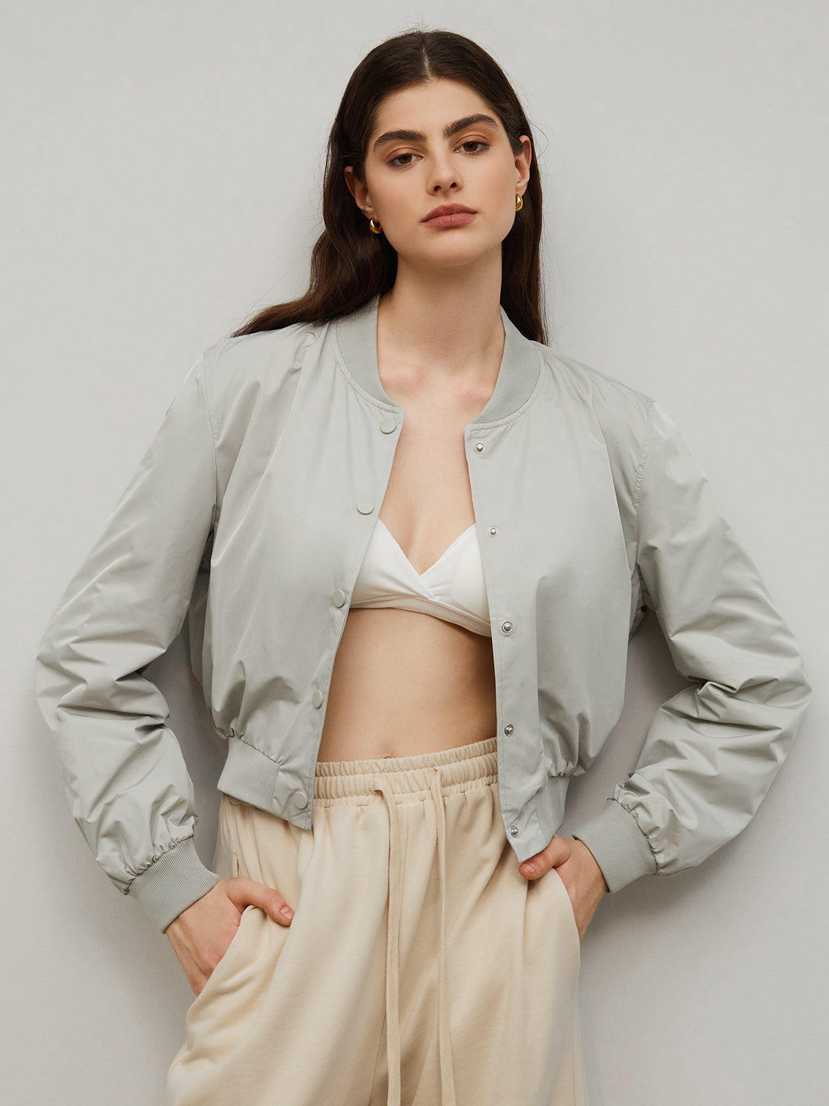 Street Crop Bomber Jacket