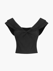 Leisure Lettuce Trim Twist Crop Top