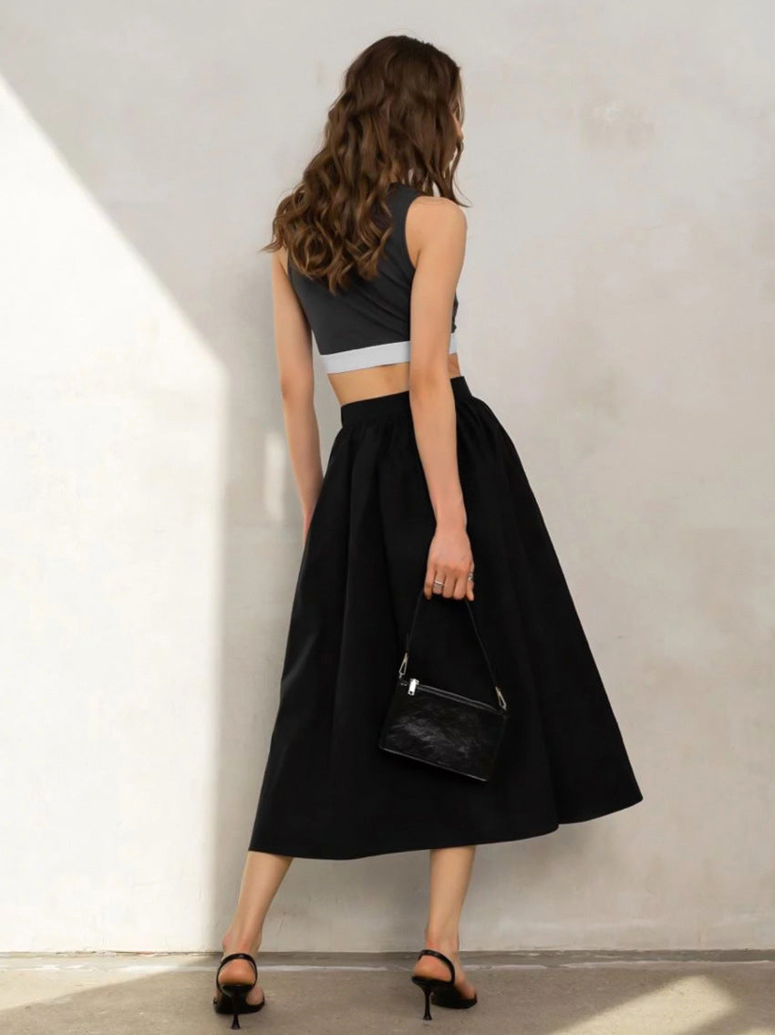 Effortless A-line Pocket Maxi Skirt