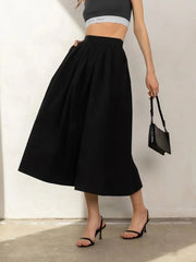 Effortless A-line Pocket Maxi Skirt