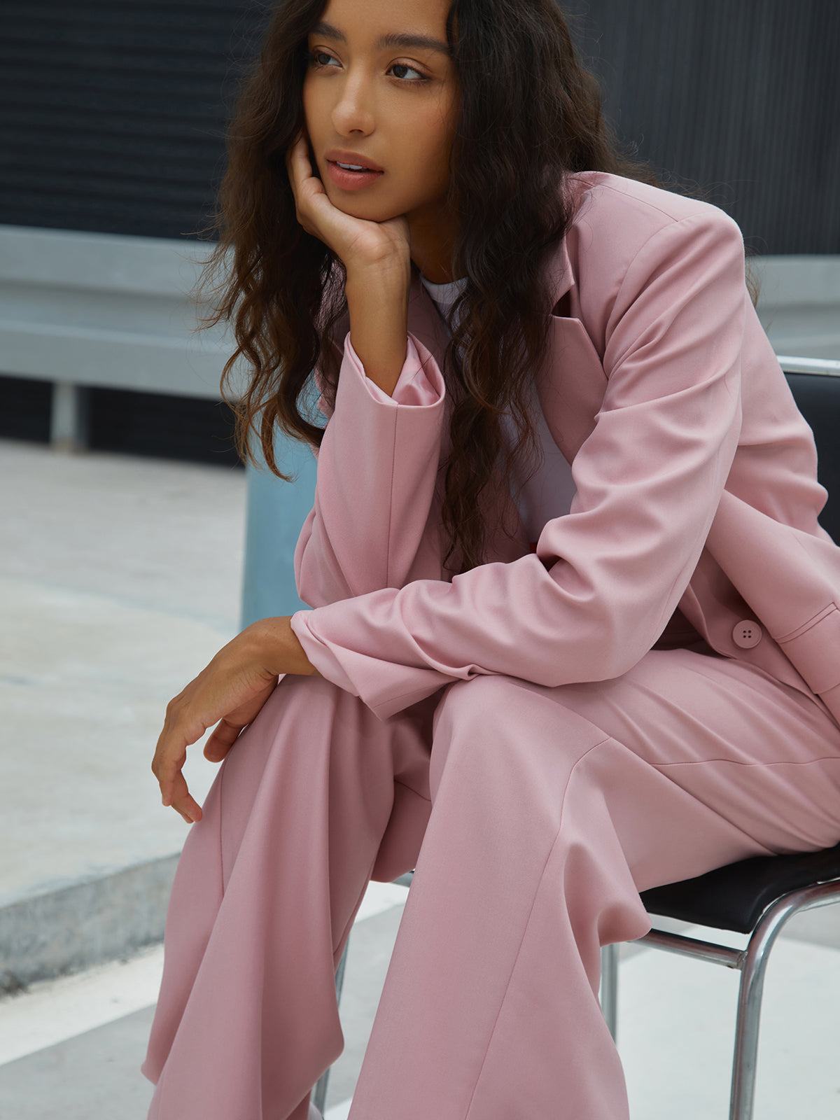 Rosy Glow Structured Blazer