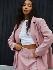 Rosy Glow Structured Blazer