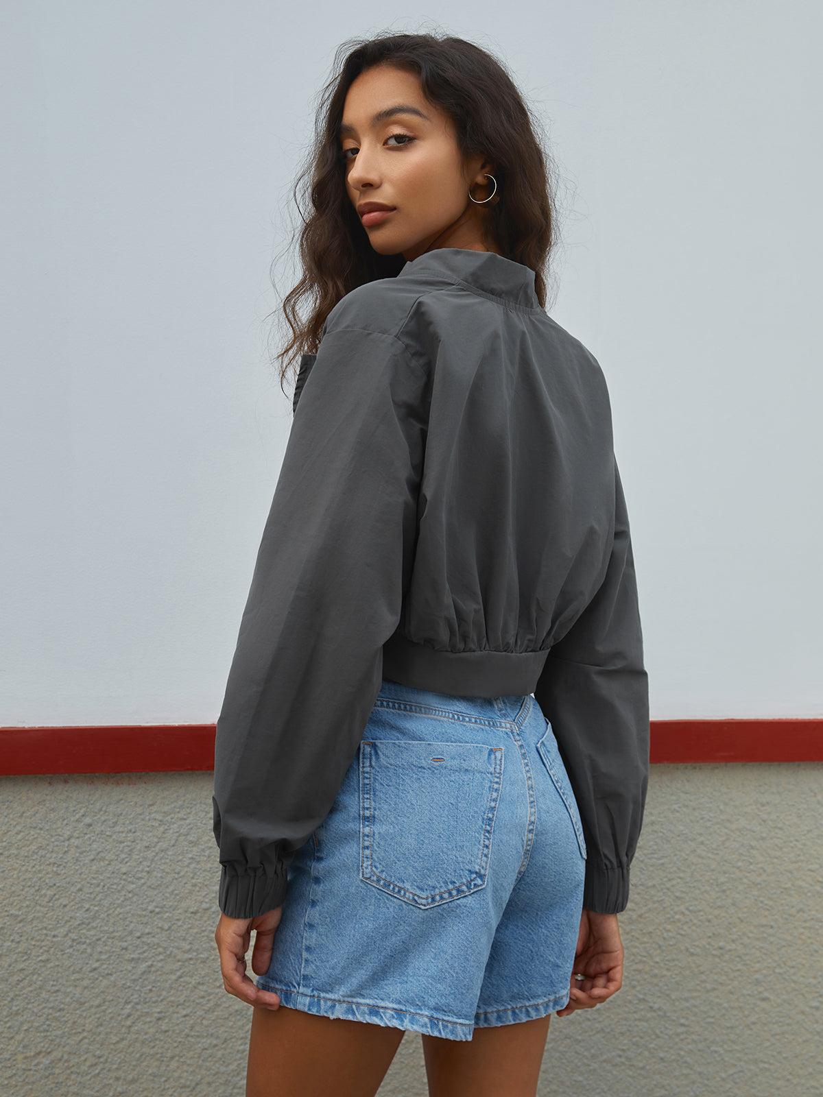 Street Crop Bomber Jacket