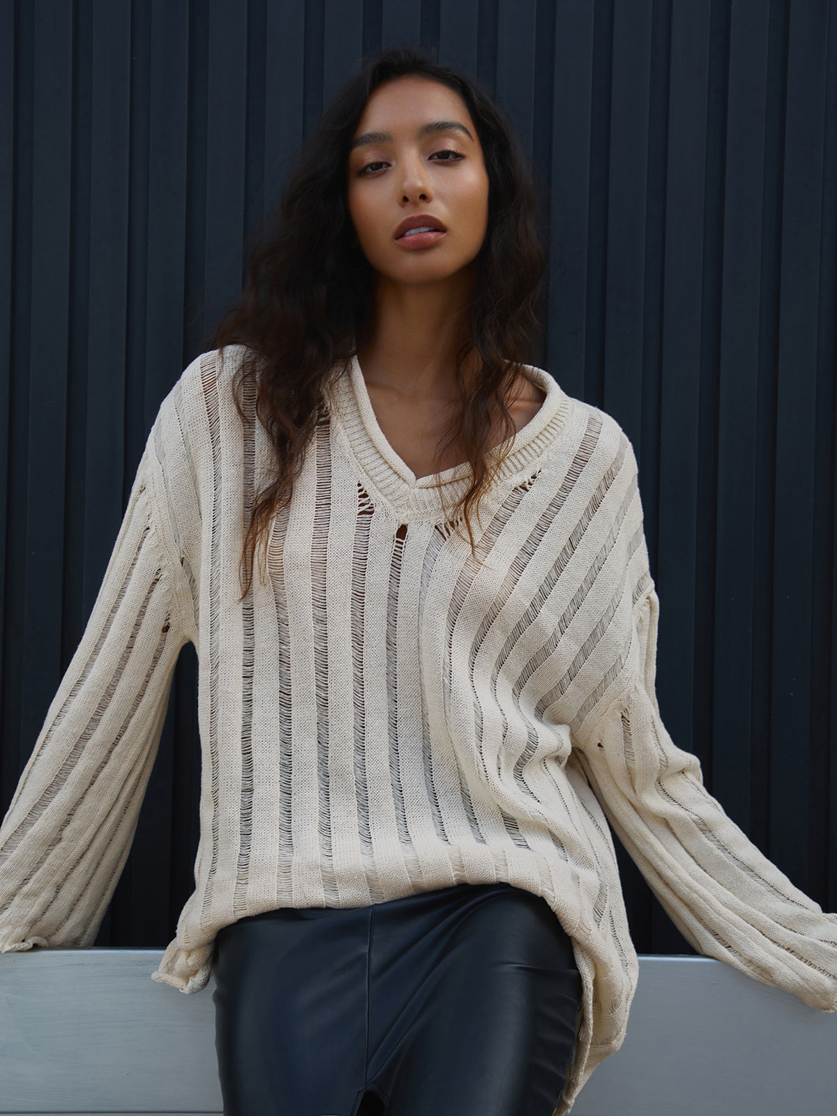 Skip The Line Open Knit Sweater