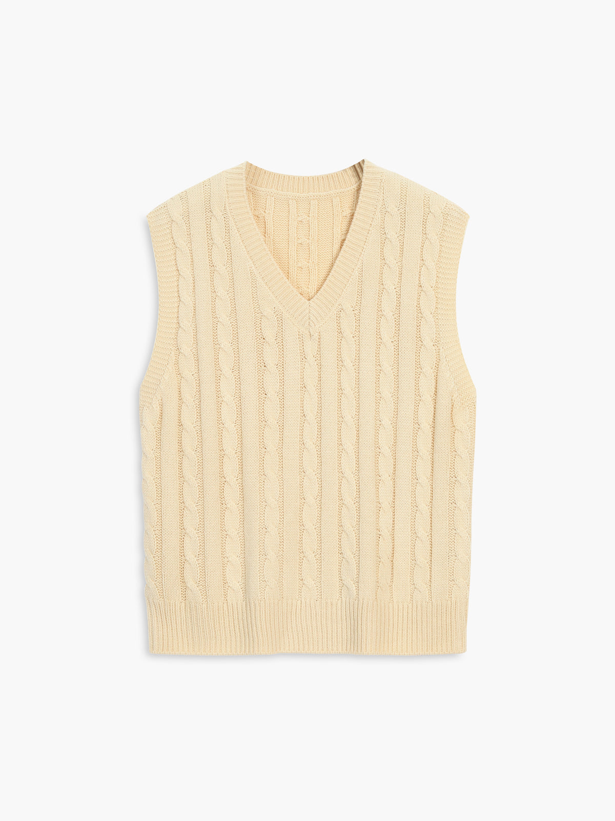 Free Feeling Cable Knit Sweater Vest