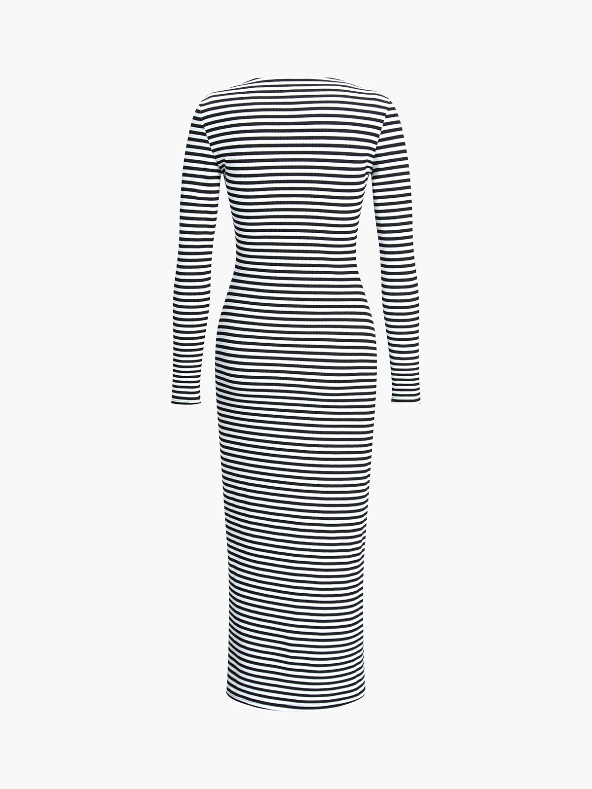 Know Your Worth Long Sleeve Stripe Midi Dress