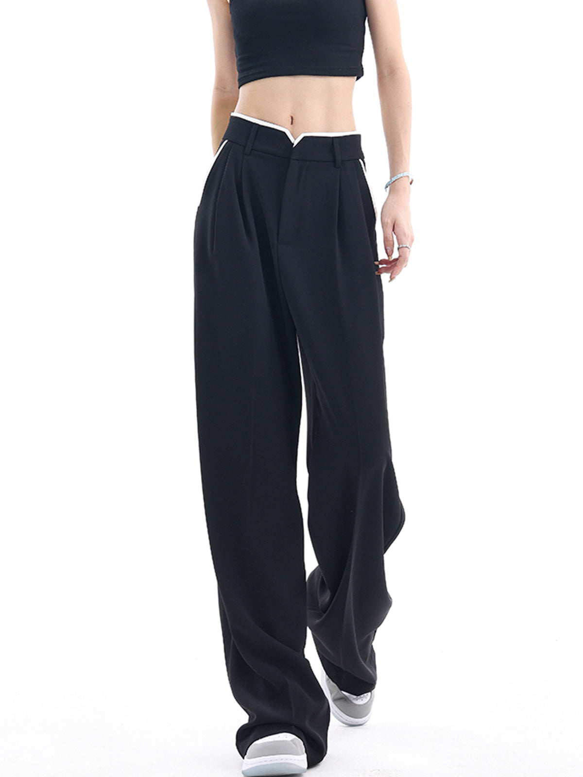 Break Free Notched Wide Leg Pants