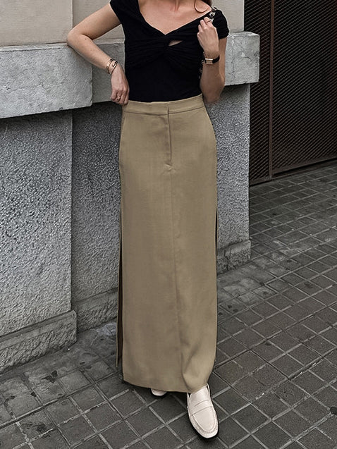 No Clarity Pockets Maxi Skirt