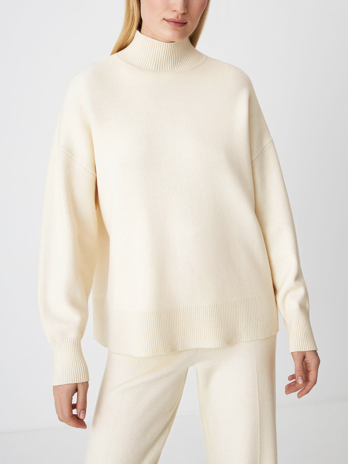 Quiet Luxury Oversized Mock Neck Knit Top