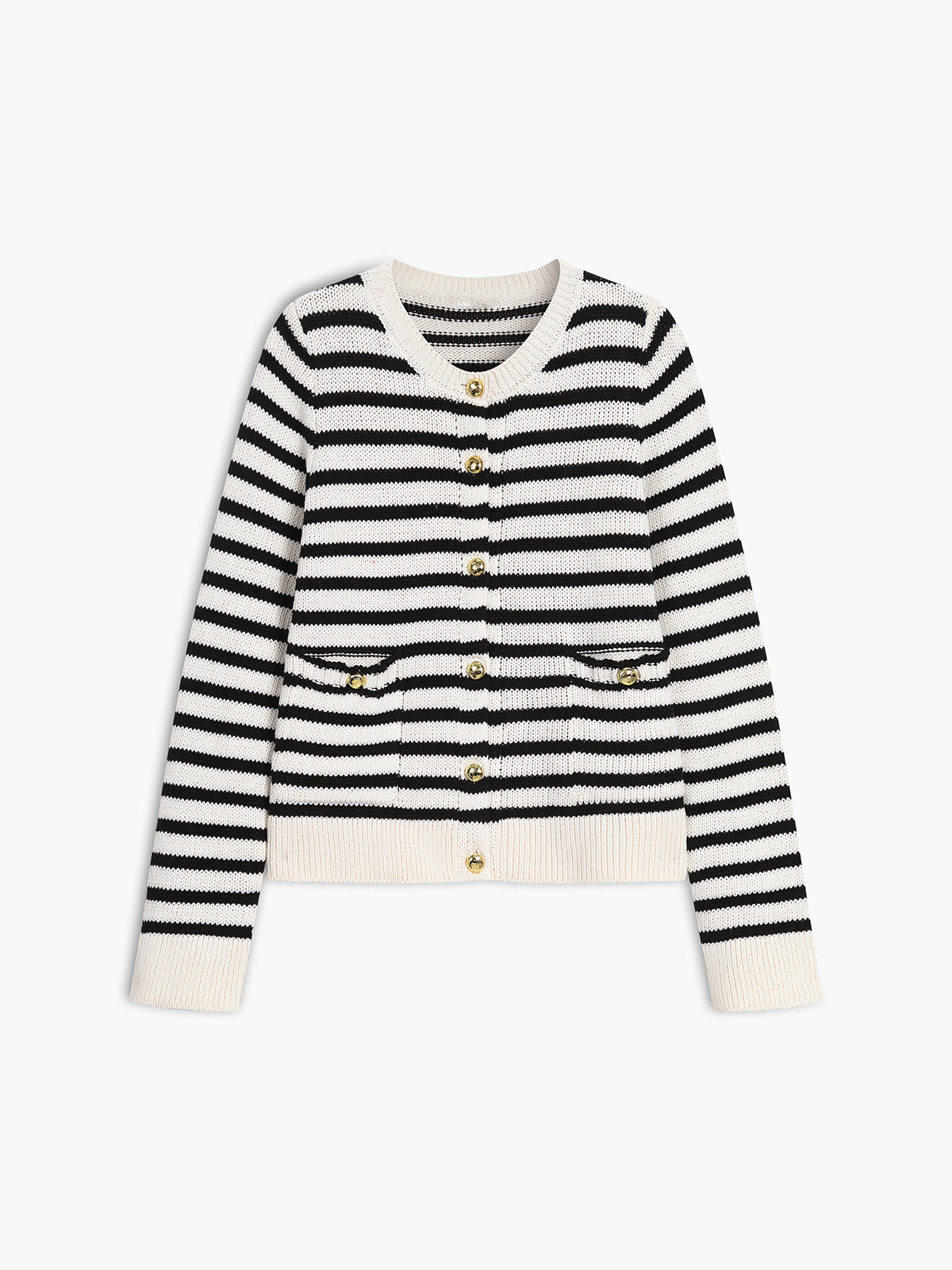 Old Money Stripe Aesthetics Cardigan