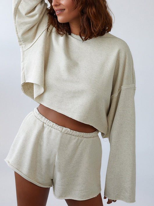 Everyday Crop Two Piece Shorts Set