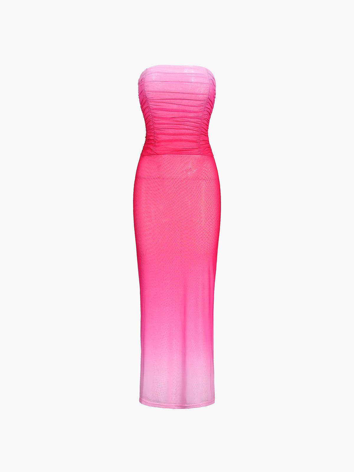 Lose My Breath Ombre Mesh Long Tube Dress