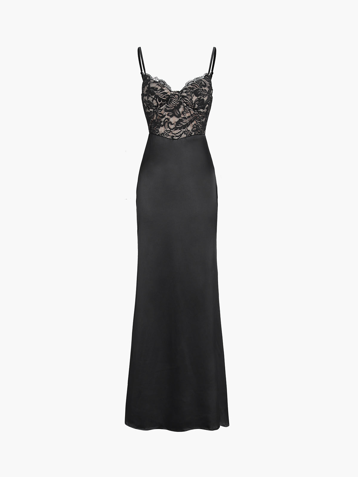 One Step Further Lace Satin Long Dress