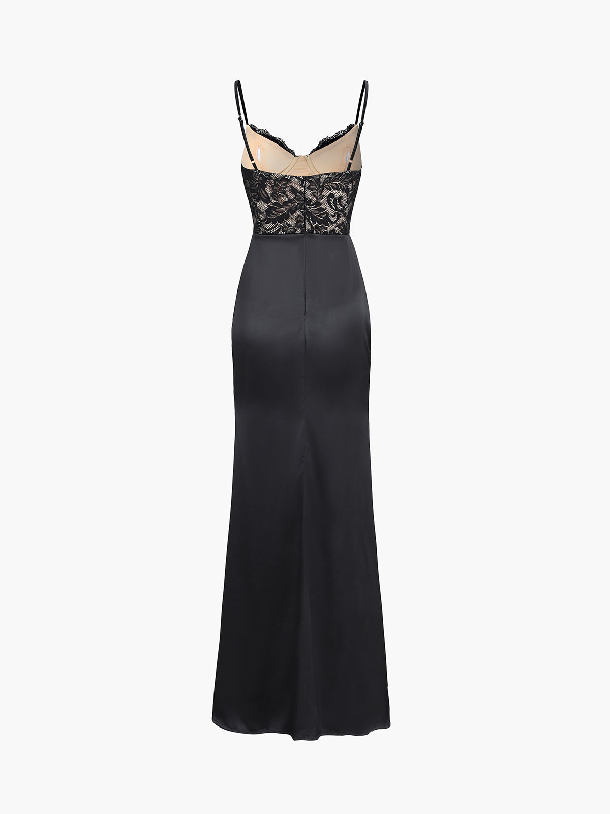 One Step Further Lace Satin Long Dress