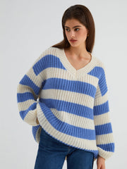 Sea Breeze Stripe Oversized Sweater