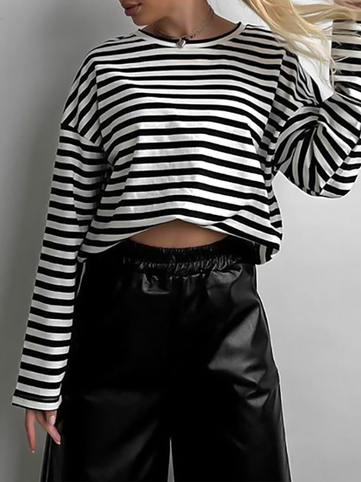 Oversized Leisure Stripe Shirt