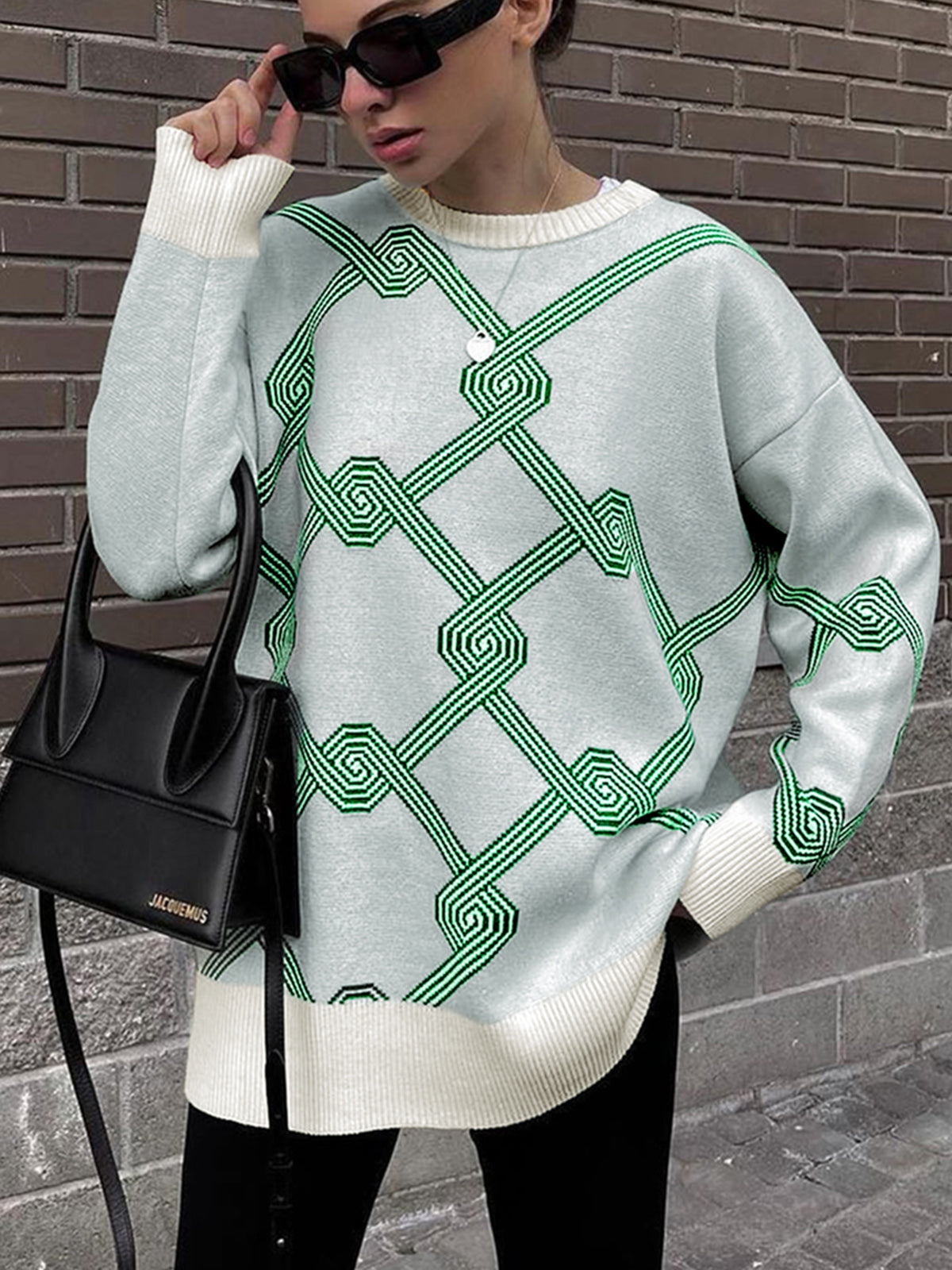 Maze Game Oversized Sweater