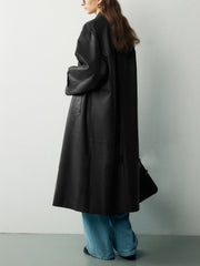 City Walk Faux Leather Trench Coat