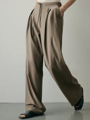 Always Neutral Pleat Wide Leg Pants