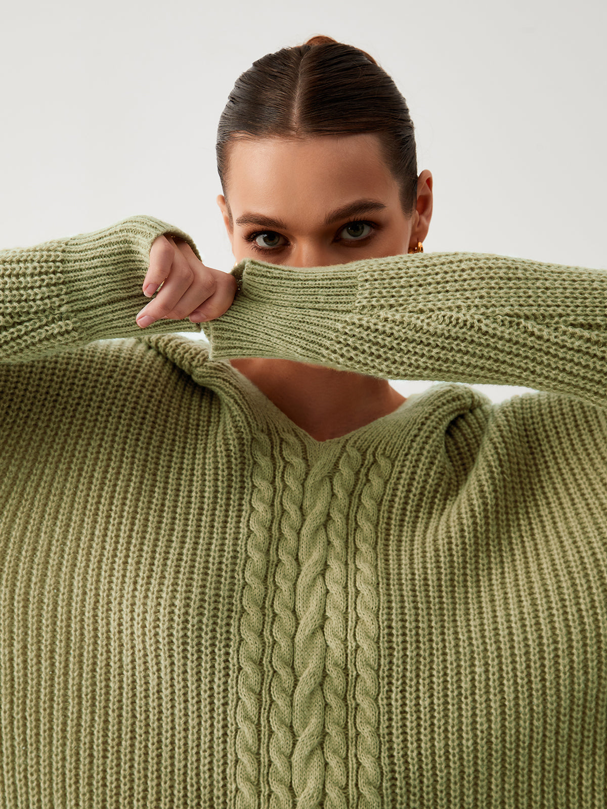 Sage Green Oversized Hoodie Sweater