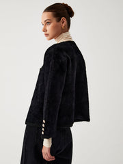 Old Money Aesthetics Fuzzy Cardigan