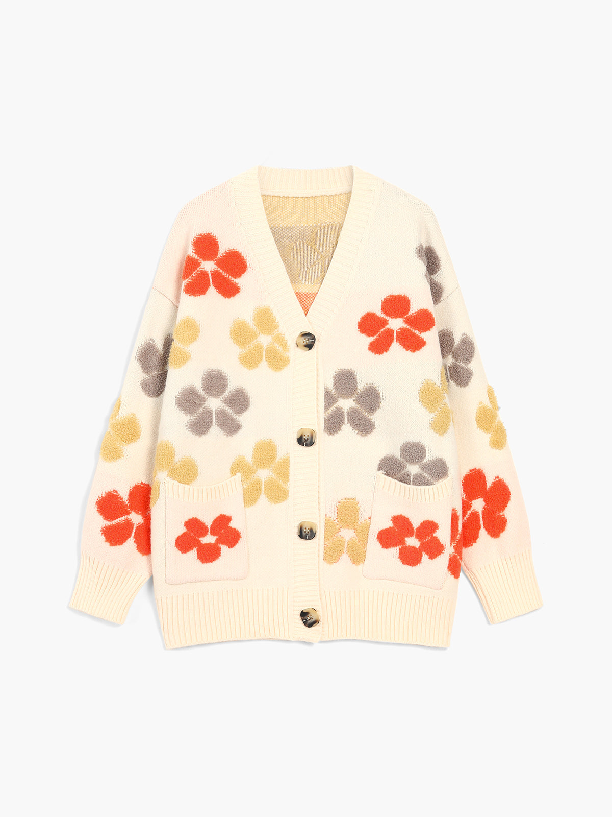 Oversized Floral Charm Cardigan