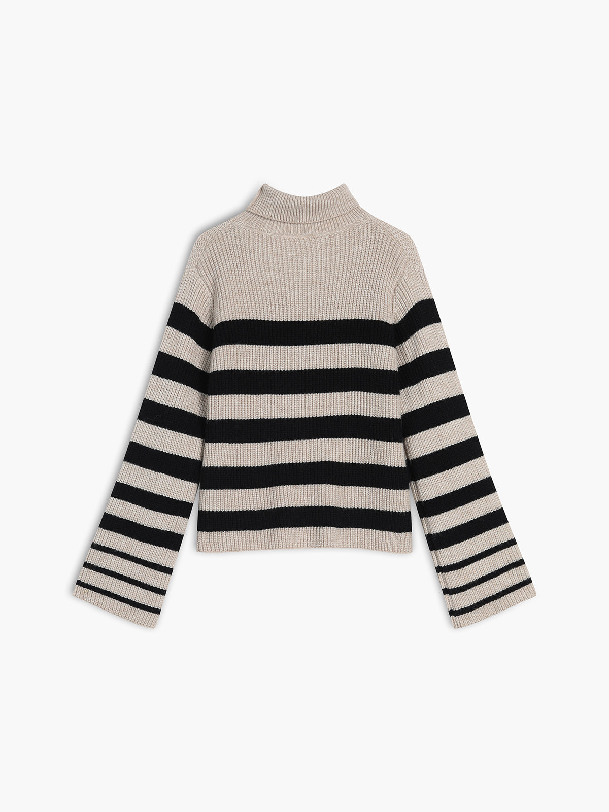 Latest And Greatest Mock Neck Stripe Sweater