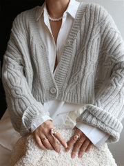 Cable Knit Crop Cardigan