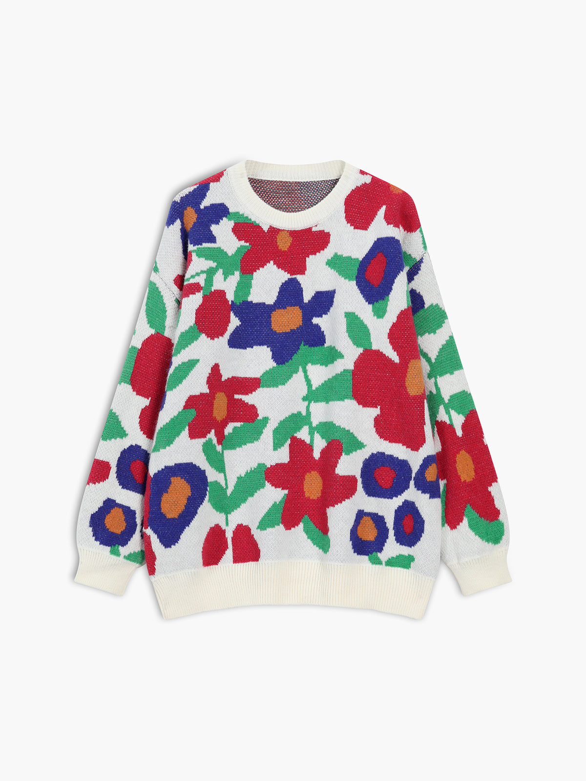 Floral Charm Oversized Sweater