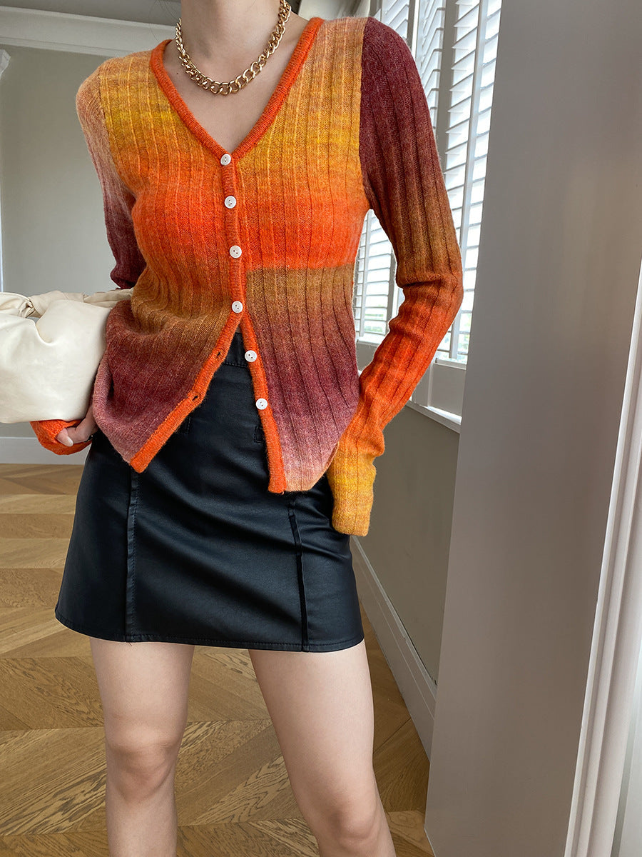 Ombre Maple Cardigan