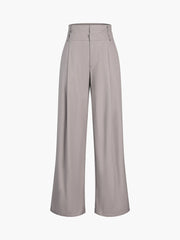 Double Waistband Wide Leg Pants