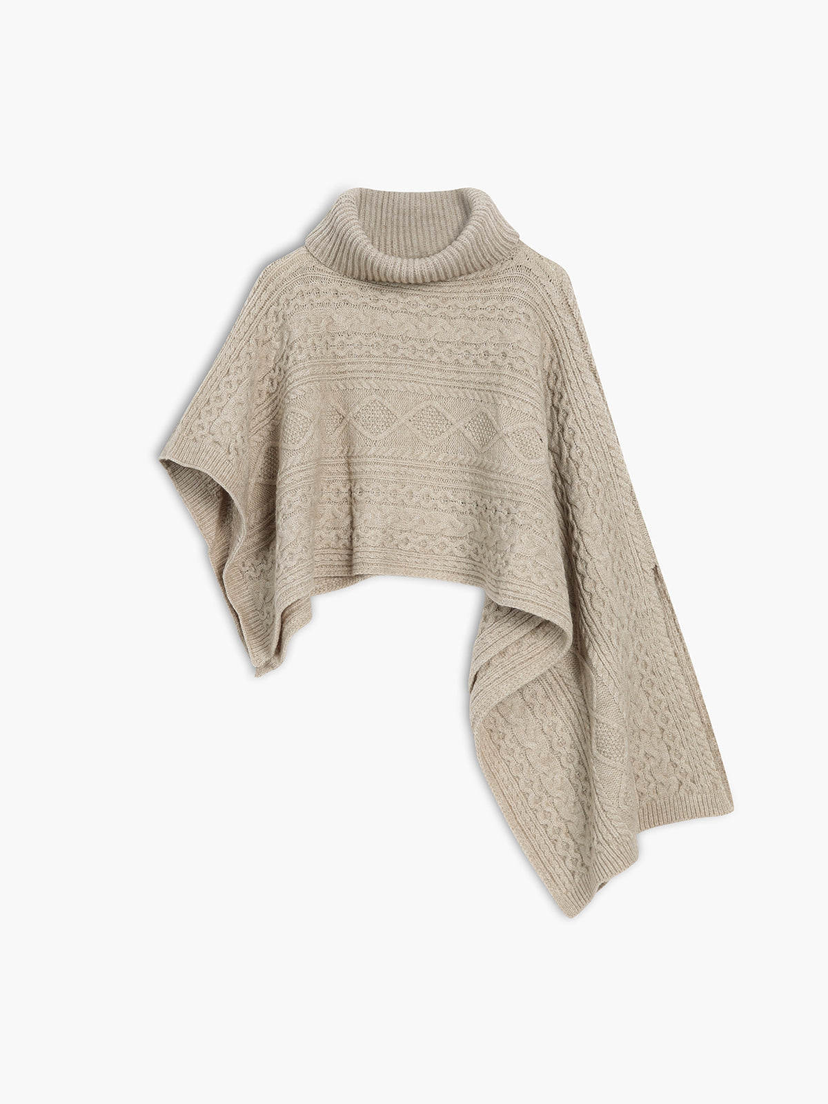 Live It Up Mock Neck Cable Knit Sweater