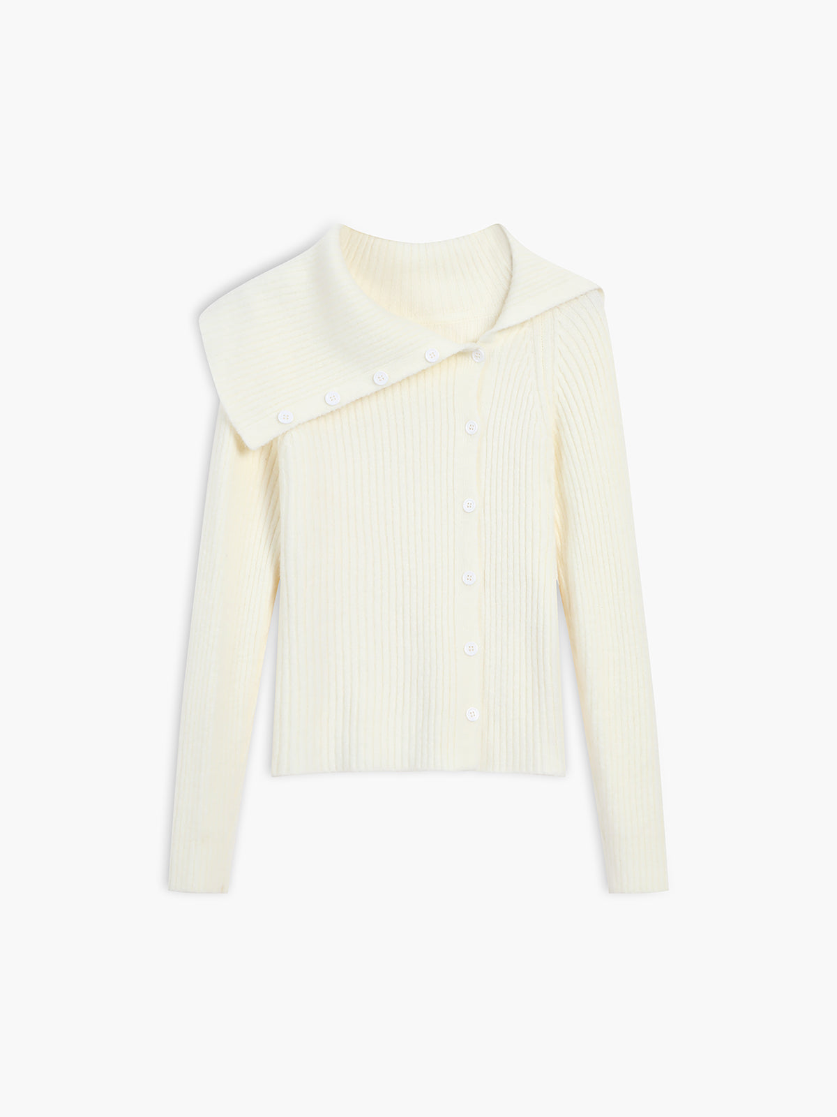 Vanilla Asymmetric Collar Sweater