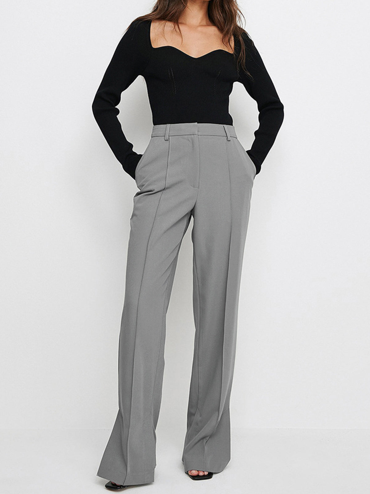 Stay Lifted Smart Slit Wide Leg Pants