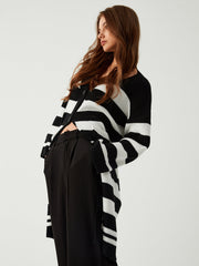 Stripe Long Cardigan