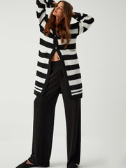 Stripe Long Cardigan