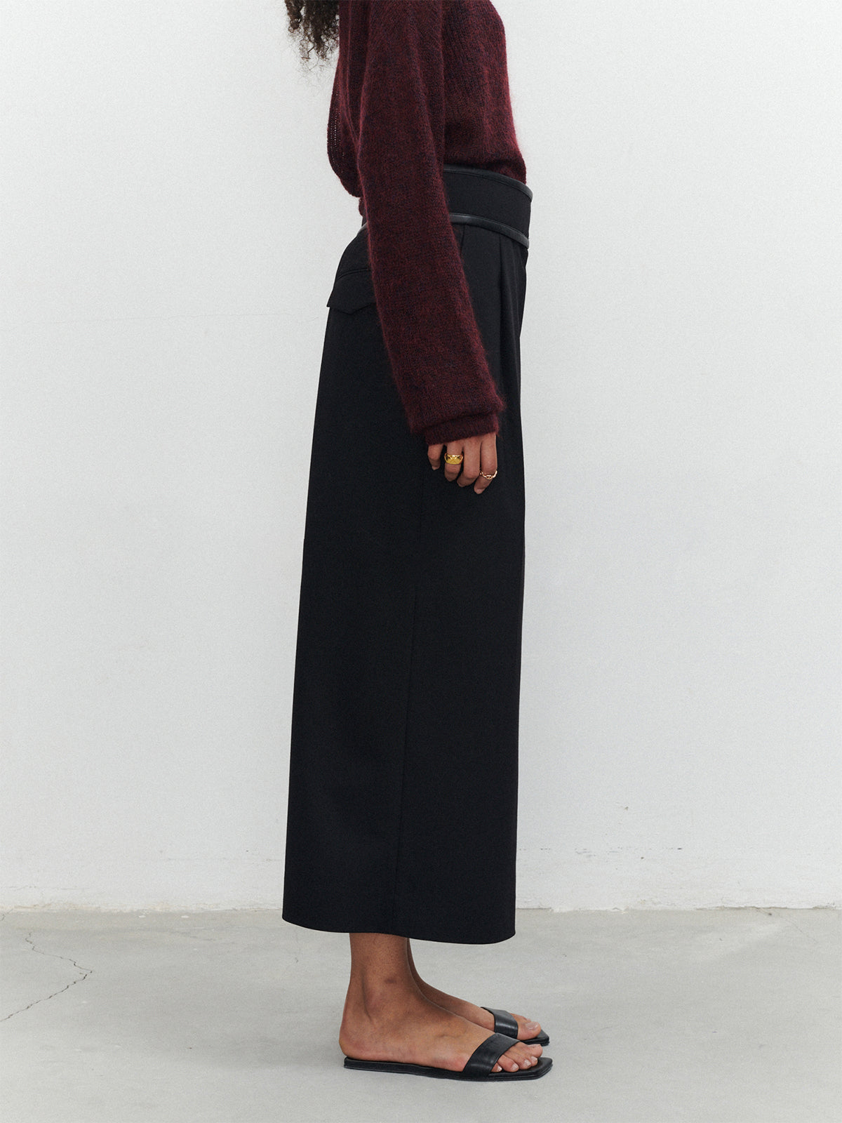 Hook-and-Loop Fastener Velcro Maxi Skirt