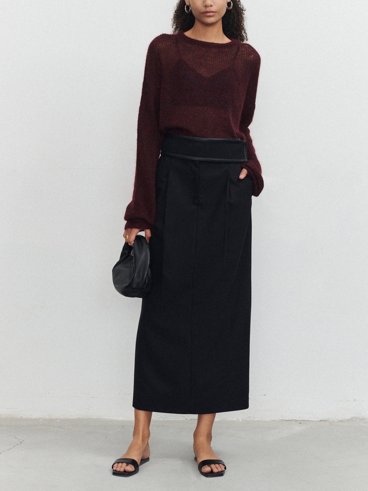 Hook-and-Loop Fastener Velcro Maxi Skirt