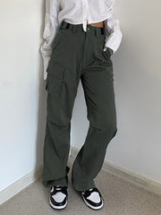 Everyday Double Pockets Cargo Parachute Pants