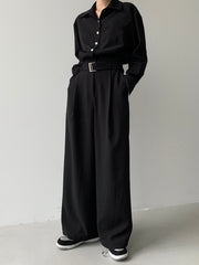 Leisure Smart Long Sleeve Belted Jumpsuit