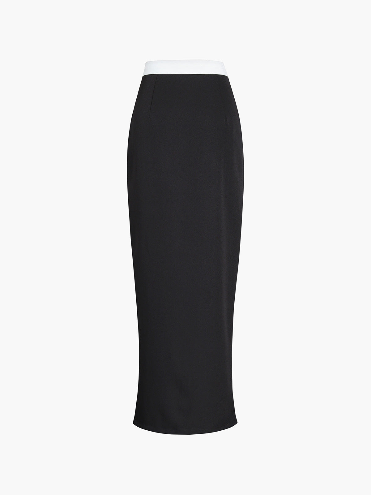 Asymmetric Waistband Maxi Skirt