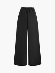 Asymmetric Buttoned Wide Leg Dress Pants